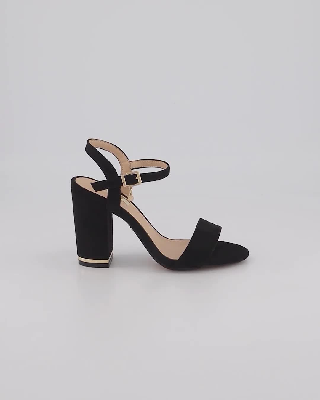 OFFICE Hailey Simple Two Part Block Heeled Sandals Black - Party